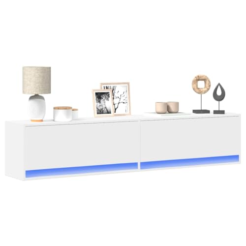 QJBSAVVA Tv Regal Tv Schrank Wohnzimmerschränke Fernsehständer - TV-Wandschrank mit LED Weiß 180x31x38 cm für Wohnzimmer Schlafzimmer Jugendzimmer Küche QJBSAVVA Tv Regal Tv Schrank Wohnzimmerschränke Fernsehständer - TV-Wandschrank mit LED Weiß 180x31x38 cm für Wohnzimmer Schlafzimmer Jugendzimmer Küche von QJBSAVVA