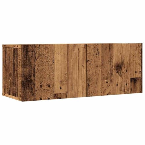 QJBSAVVA Tv Ünitesi Tv Board Fernsehschrank Tv Sideboard Wohnzimmer - TV-Wandschränke 2 STK. Altholz-Optik 80x30x30 cm für Jugendzimmer Küche Flur Wohnzimmer von QJBSAVVA