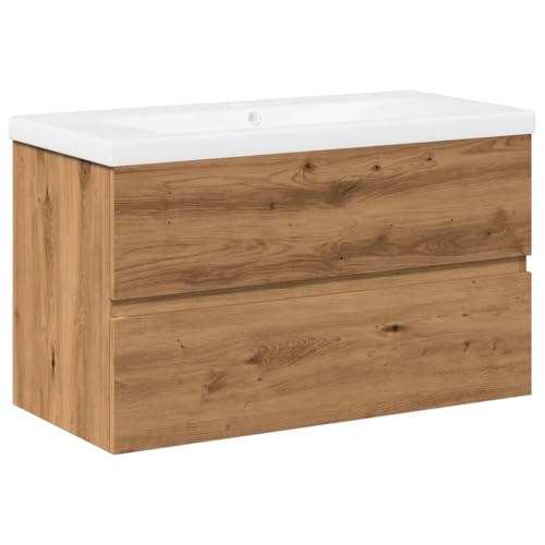 QJBSAVVA Vorratsschrank Badezimmerschrank Apothekerschrank Küche Badschrank - Waschbeckenunterschrank mit Einbaubecken Artisan-Eiche für Waschküche Badezimmer Flur Küche QJBSAVVA Vorratsschrank Badezimmerschrank Apothekerschrank Küche Badschrank - Waschbeckenunterschrank mit Einbaubecken Artisan-Eiche für Waschküche Badezimmer Flur Küche von QJBSAVVA
