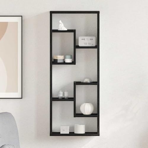QJBSAVVA Wandregal Schwarze Eiche 36x16x90cm aus Holzwerkstoff Schmal und Hoch für Bücher Deko Küche Bad QJBSAVVA Wandregal Schwarze Eiche 36x16x90cm aus Holzwerkstoff Schmal und Hoch für Bücher Deko Küche Bad von QJBSAVVA