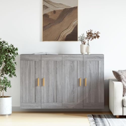 QJBSAVVA Wandschrank 2er Set Grau Sonoma aus Holzwerkstoff - Moderner Hängeschrank für Küche, Wohnzimmer & Flur mit viel Stauraum QJBSAVVA Wandschrank 2er Set Grau Sonoma aus Holzwerkstoff - Moderner Hängeschrank für Küche, Wohnzimmer & Flur mit viel Stauraum von QJBSAVVA