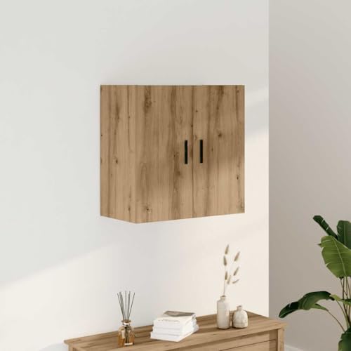 QJBSAVVA Wandschrank Artisan-Eiche 60x31x60 cm Holzwerkstoff Hängeschrank mit Stauraum für Wohnzimmer Küche und Bad Modernes Design Langlebig & Feuchtigkeitsbeständig von QJBSAVVA