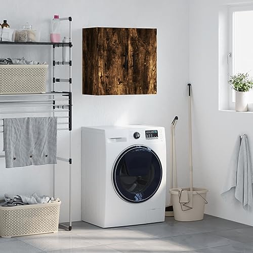 QJBSAVVA Wandschrank Räuchereiche 60x31x60 cm Holzwerkstoff Moderner Hängeschrank mit Stauraum für Wohnzimmer Küche Flur QJBSAVVA Wandschrank Räuchereiche 60x31x60 cm Holzwerkstoff Moderner Hängeschrank mit Stauraum für Wohnzimmer Küche Flur von QJBSAVVA