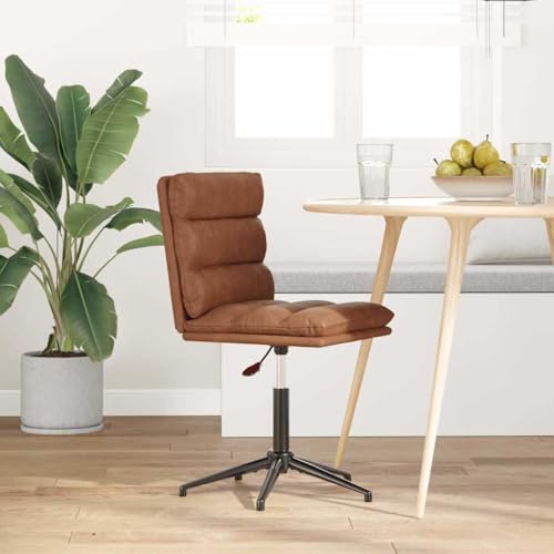 QJBSAVVA Wohnzimmer Stühle Esszimmerstühle Essstuhl Dining Chairs - Esszimmerstuhl Braun Kunstleder für Schlafzimmer Esszimmer Büro Garten von QJBSAVVA