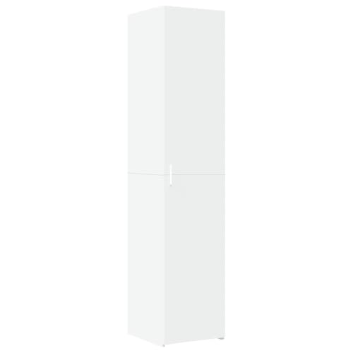 QJBSAVVA Wohnzimmerschränke Kleiner Küchenschrank Küchenvitrine Schrank Outdoor - Highboard Weiß 40x42,5x185 cm Holzwerkstoff für Wohnzimmer Büro Hausbar Terrasse von QJBSAVVA