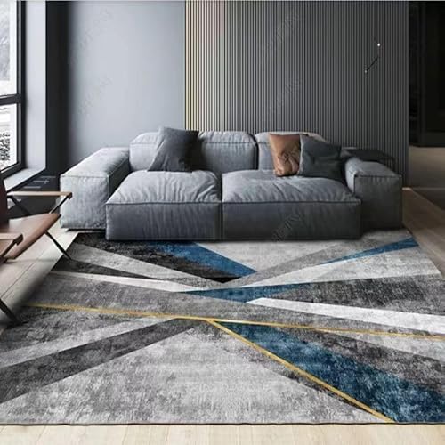 QJDTZMD Großer Teppich Waschbar 200 x 290 cm Wohnzimmer rutschfest Weiche Kurzflor Teppich für büro Schlafzimmer Arbeitszimmer Moderne abstrakte Linien grau blau QJDTZMD Großer Teppich Waschbar 200 x 290 cm Wohnzimmer rutschfest Weiche Kurzflor Teppich für büro Schlafzimmer Arbeitszimmer Moderne abstrakte Linien grau blau von QJDTZMD