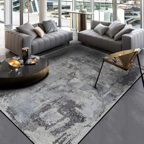QJDTZMD Moderner Teppich 130 x 180 cm Wohnzimmer Schlafzimmer rutschfest Weiche Kurzflor Teppich für Esszimmer Flur büro Modernes Tintengrau QJDTZMD Moderner Teppich 130 x 180 cm Wohnzimmer Schlafzimmer rutschfest Weiche Kurzflor Teppich für Esszimmer Flur büro Modernes Tintengrau von QJDTZMD