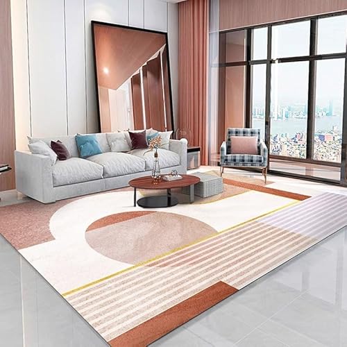 QJDTZMD Teppich Wohnzimmer 180 x 200 cm Großer rutschfest Kurzflor Waschbarer Moderner Teppich für Küchen Büro Esszimmer Moderne geometrische Linien weiß lila QJDTZMD Teppich Wohnzimmer 180 x 200 cm Großer rutschfest Kurzflor Waschbarer Moderner Teppich für Küchen Büro Esszimmer Moderne geometrische Linien weiß lila von QJDTZMD