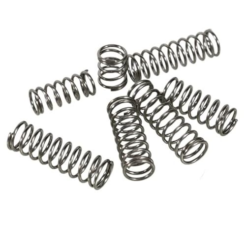Druckfeder aus Edelstahl, 10 Stück, 65 Mn, stoßdämpfend, zylindrische Spirale, Y-förmig, Rückdruckkompression, kleine Feder, Stahldrahtdurchmesser 0,4 mm(45mm (10pcs),8mm) von QJFORU