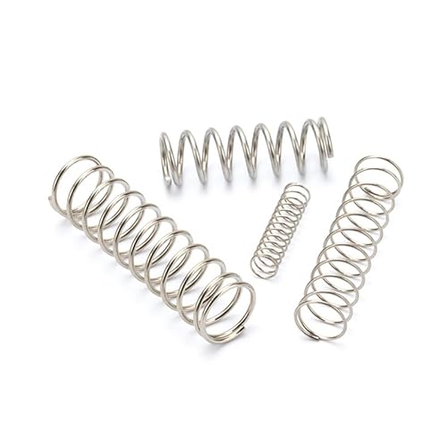 Druckfeder aus Edelstahl, 10 Stück zylindrische Spiralfeder, komprimierte Stoßdämpfung, Druckrückstellung, kleine Druckfeder, 65 Mn Stahl, WD 0,3 mm(50mm(10pcs),3.5mm) von QJFORU
