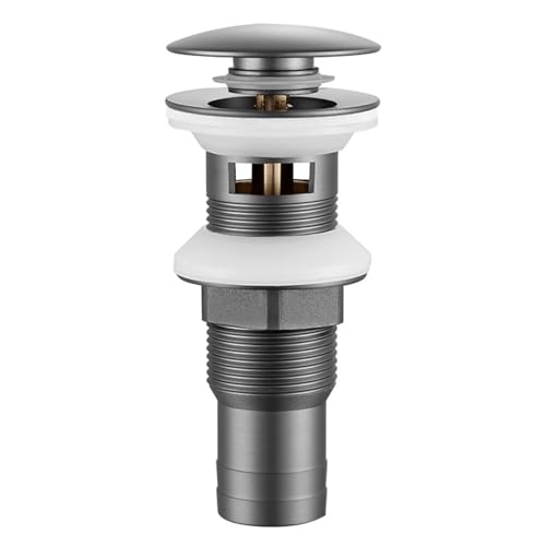 Pop Up Sink Plug,Basin Sink Waste Sink Plug, Pop Up Plug Without Overflow Gun Gray Basin with Plug All Copper Pop up Drain(There are holes) von QJFORU