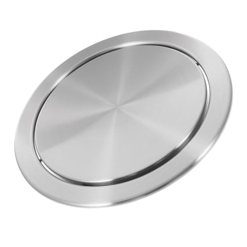 QJFORU Arbeitsplatte Mülleimer Abdeckung Edelstahl Deckel Küche Bad Flip Deckel Design Moderne Abfall Bin von QJFORU