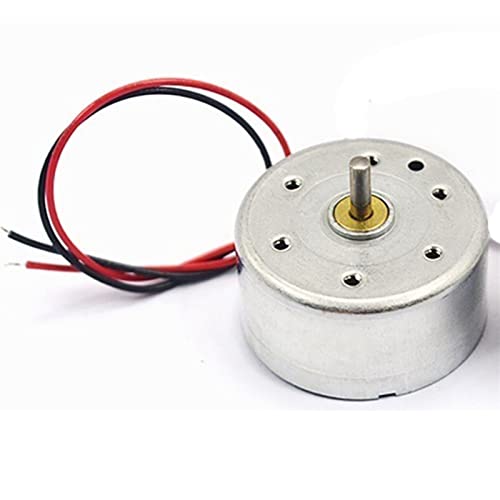 QJFORU Miniature DC, Motor, Engine Vehicle R300C DC Micro Mini Wind Turbine Spinning Motor, Fine Motor Skills Toy with Wire Ride Toy von QJFORU