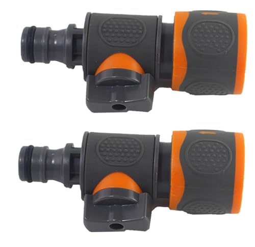 2er-Pack Schnellspann-Inline-Absperrventil für Gartenschlauch – Rohrhahnverbinder Adapter Werkzeug von QJIRZB