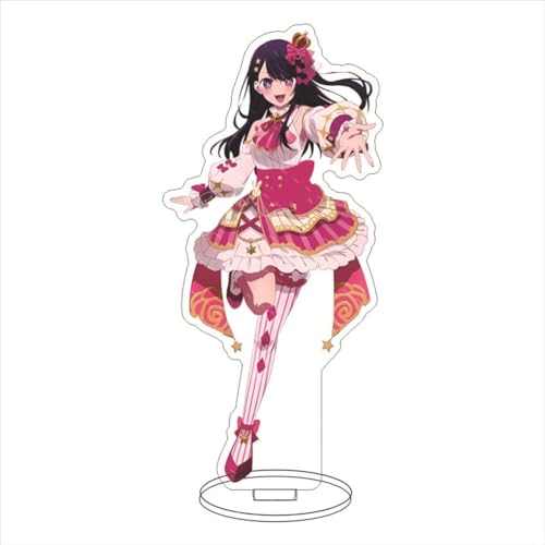 QJIRZB Anime Oshi No Ko Acryl Stand,Hoshino Ai/Akuamarin/Rubi Figur doppelseitig transparent Miniatur-Actionfigur Stehfigur Modell,Desktop Dekoration Geschenk für Anime Fans (Typ 3, 16 cm) von QJIRZB