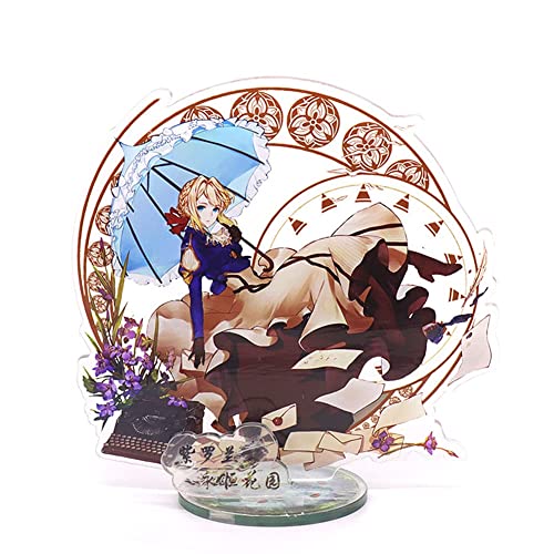 QJIRZB Violet Evergarden Acryl Stehfigur Acryl Kunststoff Stand Dekor für Erwachsene (Typ 1) von QJIRZB