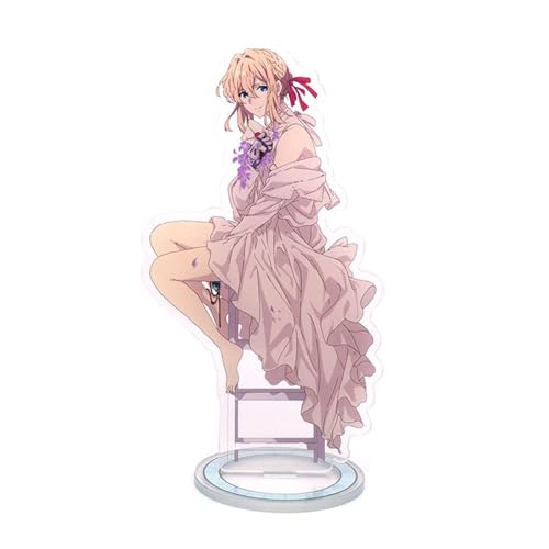 QJIRZB Violet Evergarden Acryl Stehfigur Acryl Kunststoff Stand Dekor für Erwachsene (Typ 4) von QJIRZB