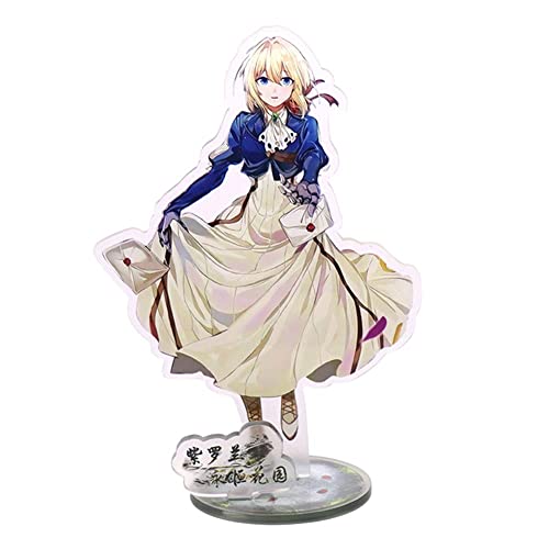 QJIRZB Violet Evergarden Acryl Stehfigur Acryl Kunststoff Stand Dekor für Erwachsene (Typ 9) von QJIRZB