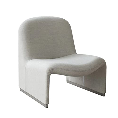 QJMLTDWG N/A Kreativer Sofa-Stuhl, Lounge-Stuhl, minimalistischer Stuhl-Styling, Einzelstuhl aus Baumwolle (D hellgrau) von QJMLTDWG