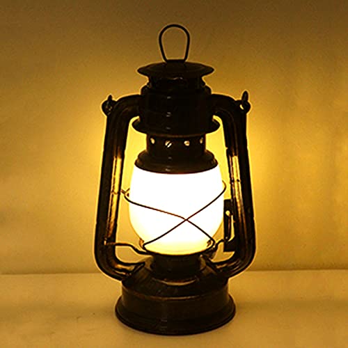 QJUZO Vintage Tischlampe Mit Batterie, Rustikale Garten Aufladbar Tischlampe, Kabellos LED Akku Schreibtischlampe Retro Laterne Für Bar Restaurant Schlafzimmer Küche Flur Camping, Bronze,Warm light von QJUZO