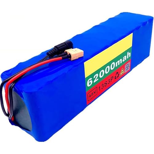 48 V 62 Ah Lithiumbatterie 13S3P-Batterie mit 54,6 V 2 A Ladegerät und BMS für Elektrofahrrad-Li-Ionen-Batteriemotor unter 1000 W T 48 V 62 Ah Lithiumbatterie 13S3P-Batterie mit 54,6 V 2 A Ladegerät und BMS für Elektrofahrrad-Li-Ionen-Batteriemotor unter 1000 W T von QJWM