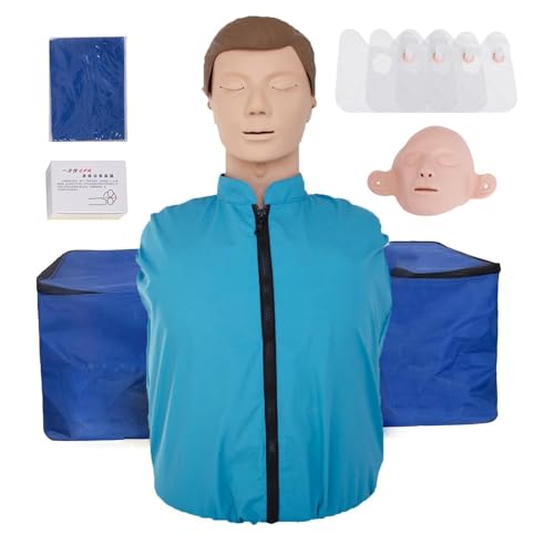 CPR-Puppe für Erwachsene, Halbkörper, künstliche Beatmung, Gummi-Halbkörper für Erste-Hilfe-Training A von QJWM