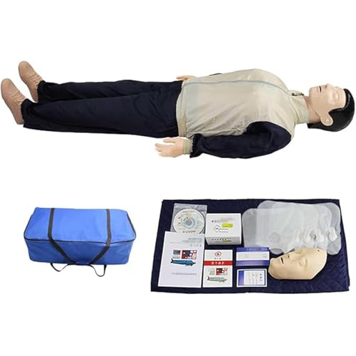 CPR-Trainingspuppe für Erwachsene mit Tragetasche für Erste-Hilfe-Training für künstliche Beatmung A von QJWM