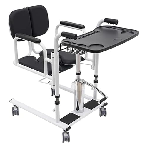QJWM Hydraulischer Patientenlifter Transferstuhl Duschstuhl 180° Geteilter Sitz Lifter Hebehilfen Für Kranke Ältere Behinderte Schwangere Frauen C von QJWM