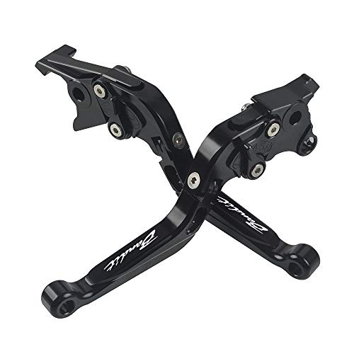 Einstellbar Bremskupplungshebel CNC Aluminium Für Suzuk GSF1200 Bandit 2001-2006 GSF1250 Bandit 2007-2015 GSF600S Bandit 2008-2015 GSF650/GSF650S/GSF650N Bandit 2008-2015(Schwarz) von QJY-Motor Part-Store