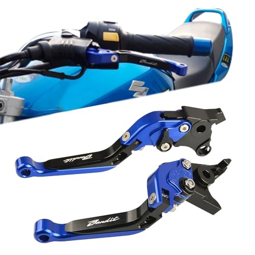 QJY-Motor Part-Store Motorrad Kupplungshebel Einstellbar Bremshebel Aluminium für GSF 250 Bandit All Years GSF 600 Bandit 2000-2004 GSF 600S Bandit 1995-2004 GSF 650 Bandit 2005-2006(Blau) von QJY-Motor Part-Store