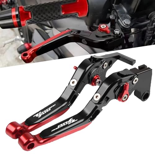 QJY-Motor Part-Store Tenere 700 2019-2021 Bremshebel und Kupplungshebel Set Einstellbar für TENERE 700 Rally Tenere 700 /35KW 2019 2020 2021-Schwarz+Rot von QJY-Motor Part-Store