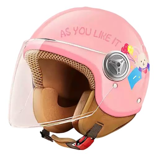 Motorrad-Kinderhelm Für 6-12-Jährige Jungen Und Mädchen, Cooler Spider-Typ-Halbhelm, Kinder-Go-Kart-ATV-Helm, Half Face Cruiser Scooter Moped-Helm E,48-56cm von QKDWQZ