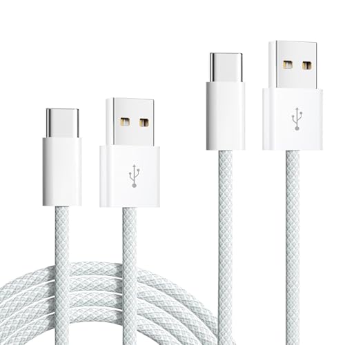 2Pack 1.8M USB C Charger Cable, USB C Charging Cable, C Type Charger, USB C Cable Fast Charging Compatible for iPhone 16 15 Samsung Galaxy S24 S23 S22 S21 Note 10 9 8 Huawei Google Sony von QKEINV