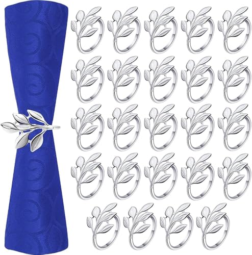 QKEPCY 2Blatt Serviettenringe Metall Tischdeko Serviettenhalter Elegante Tischzubehör Hochwertige Stoffservietten Halter QKEPCY 2Blatt Serviettenringe Metall Tischdeko Serviettenhalter Elegante Tischzubehör Hochwertige Stoffservietten Halter von QKEPCY
