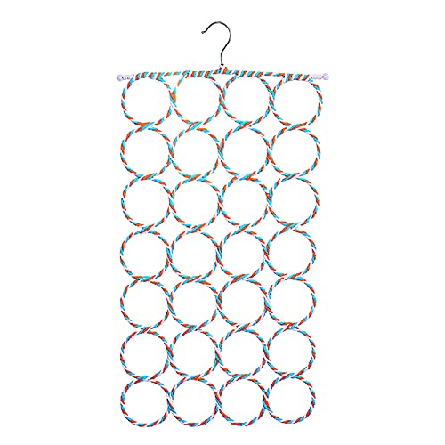 QKFON 28 Kreise Schalaufhänger, kreative Tuchaufbewahrung, Aufhänger, multifunktional, geeignet zum Aufhängen von Schals, Handtüchern, Krawatten von QKFON