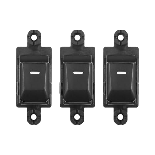 Schwarzer ABS-Fensterschalter 93575-1Y000 935751Y000 Elektrischer Einzelschalterknopf auf der Beifahrerseite Fensterheber-Taste(3 pcs) von QKFTCSDW