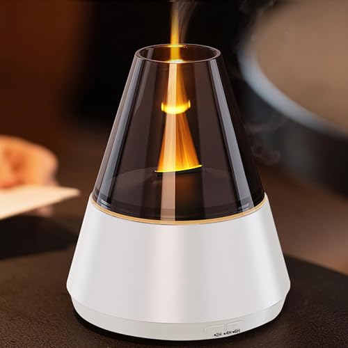 QKTYB Diffusor für ätherische öle, Elektrischer Kaltnebel Luftbefeuchter Aroma Diffuser für Zuhause mit 7 Farben LED Licht, 3 Timer Stufen Aromatherapie Air Diffuser für Schlafzimmer Büro Yoga (Weiß) von QKTYB