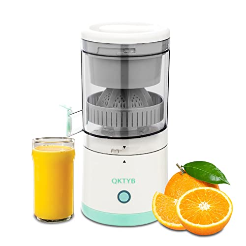 QKTYB Orangenpresse Elektrisch Automatische Saftpresse Wiederaufladbarer Multifunktionaler Kabelloser Zitronenpresse, 400 ml, Leise & Effizient, für Zitrusfrüchte Zitronen Orangen von QKTYB