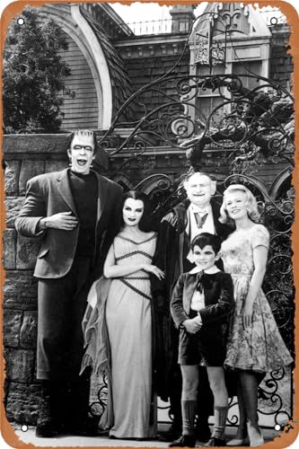 The Munsters Horror-Film-Poster, Retro-Metallschild für Café, Bar, Männerhöhle, Garage, Zuhause, Wanddekoration, Vintage-Blechschild, 30,5 x 20,3 cm The Munsters Horror-Film-Poster, Retro-Metallschild für Café, Bar, Männerhöhle, Garage, Zuhause, Wanddekoration, Vintage-Blechschild, 30,5 x 20,3 cm von QLANQINS