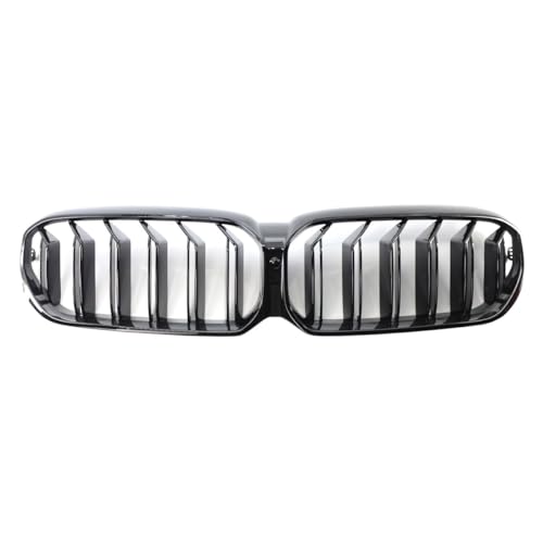 QLASIC Auto Kühlergrill Für BM&W 5er G30 G38 G31 F90 M5 LCI 20–22 schwarz glänzender ABS-Kunststoff Dual-Line-Grills One Piece Car Front Bumper Racing Grill von QLASIC