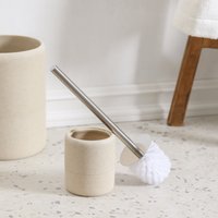 Badezimmerzubehör Toilettenbürste Und Halter, Premium-Qualität, Mit Massivem Griff Haltbaren Borsten Für Die Badezimmer-Reinigung, Beige Badezimmerzubehör Toilettenbürste Und Halter, Premium-Qualität, Mit Massivem Griff Haltbaren Borsten Für Die Badezimmer-Reinigung, Beige von QLDESIGNCRAFTS
