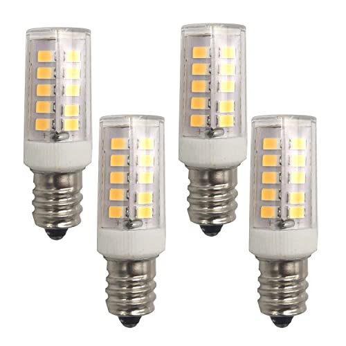 LED-Leuchtmittel Kandelaberbirne 2W E12 DC12V – DC24V AC 10-AC 30V Warmweiß 3000K FüR Kronleuchter KüHlschrank Garagentor Ersatzlicht 200lm 20W Halogenlampe Nicht Dimmbar 4 StüCk von QLEE