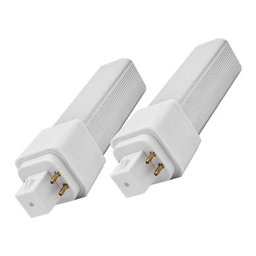 QLEE 6w Natürliches Tageslicht G24Q 4 Pin LED-licht Gleich 13 Watt Cfl Glühbirnen Pl-C Retrofit KompaktleuchtstoffLampe G24Q-2 Gx24Q-3 660 Lm 314° Frei Drehbar Einbauleuchte Grüne Glühbirne 2er Pack von QLEE