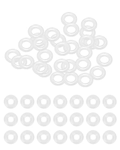 QLEUIFT 120 Pcs Silikon-Gummi-Stopper für Schlangenkette Verwendung allein oder mit Clip Lock Spacer Charm für Charm-Armbänder, 7 mm, 2 * 2.5 mm von QLEUIFT