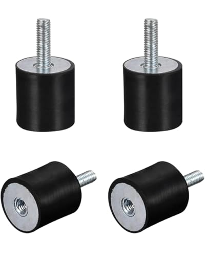 QLEUIFT 4 Stück Motorlager Schwingungsdämpfer M8 Anti Vibration Gummilager Gummi Motorlager Silentblock Gummipuffer Klimaanlage Gummipuffer für Motor Generator Kompressor VD25 * 30 M8 * 20 von QLEUIFT