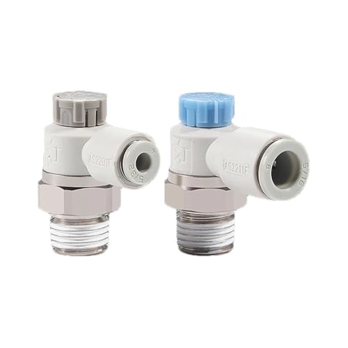 2PCS AS1201F AS2201F 3201F Geschwindigkeit Controller mit One-Touch Fitting Meter-Out Drossel Ventil Pneumatische Fitting(02-06sa,Intake Control Valve) von QLFNPHEL