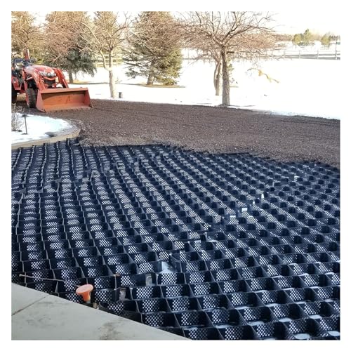 Robustes 2"/4" HDPE-Geogitter zur Einfahrtsstabilisierung, Erosionskontrolle und Hangverstärkung – Bodengitter in Premiumqualität for den privaten und gewerblichen Gebrauch(1x10m (3.3x33ft) 10cm/4" Hi von QLLHDL