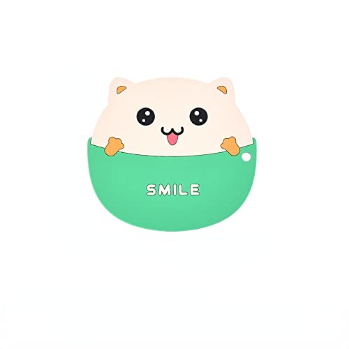 QLLQ Klein Cartoon Anti Verbrühung Matte niedlicher multifunktionaler Katzen Untersetzer geeignet für das Heimbüro Hautfarbe, Stainless Steel, Grün QLLQ Klein Cartoon Anti Verbrühung Matte niedlicher multifunktionaler Katzen Untersetzer geeignet für das Heimbüro Hautfarbe, Stainless Steel, Grün von QLLQ