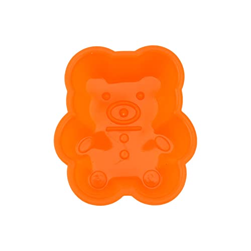 QLLQ Süßer Bär Silikon Kuchenbecker für die Küche Muffinbecher Pudding Gelee Form Küchen Backutensilien (orange) von QLLQ