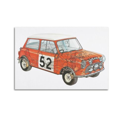 QLLS Klassisches Rennauto Monte Carlo Mini Anatomie Diagramm Poster Dekorative Leinwand Familie Schlafzimmer Kunstwerk Bild Gemälde 40 x 60 cm QLLS Klassisches Rennauto Monte Carlo Mini Anatomie Diagramm Poster Dekorative Leinwand Familie Schlafzimmer Kunstwerk Bild Gemälde 40 x 60 cm von QLLS